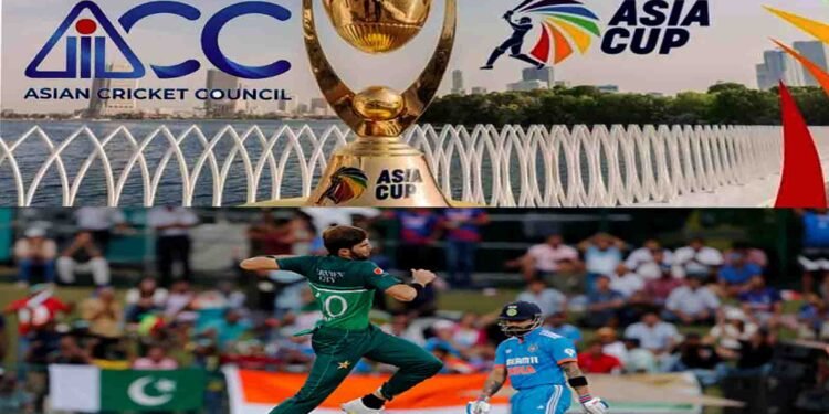 "ایشیا کپ 2025 میں پاکستان اور بھارت کے درمیان ممکنہ میچ کی تشہیری تصویر"