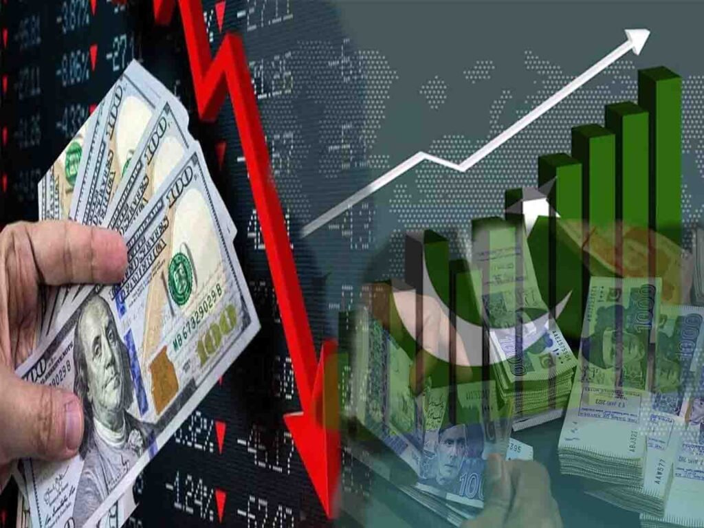 ماضی میں ملکی زرمبادلہ ذخائر مارکیٹ میں ڈالر کےمقابلے میں مستحکم ہوتا ہوا پاکستانی روپیہ