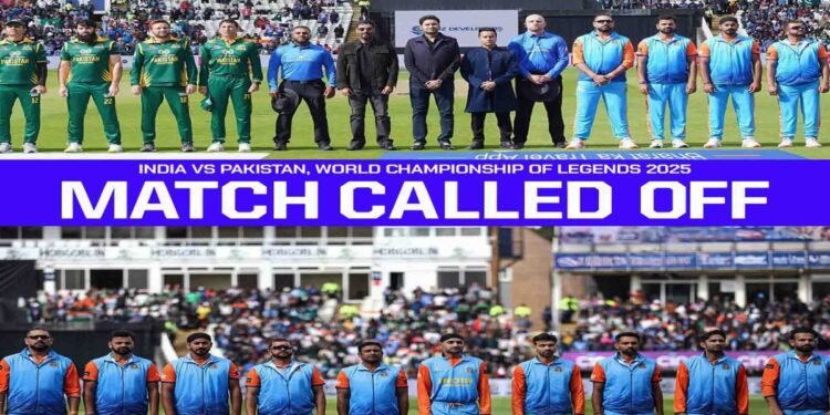 ورلڈ چیمپیئنز لیجنڈز میں پاکستان بھارت میچ کی منسوخی کا منظر
