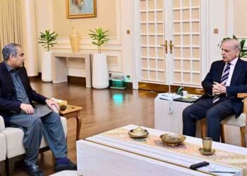 وزیراعظم شہباز شریف اور محسن نقوی کی ملاقات کا منظر