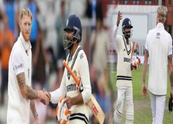 بین اسٹوکس اور جڈیجا کے درمیان ٹیسٹ میچ کے اختتام پر مصافحہ سے گریز