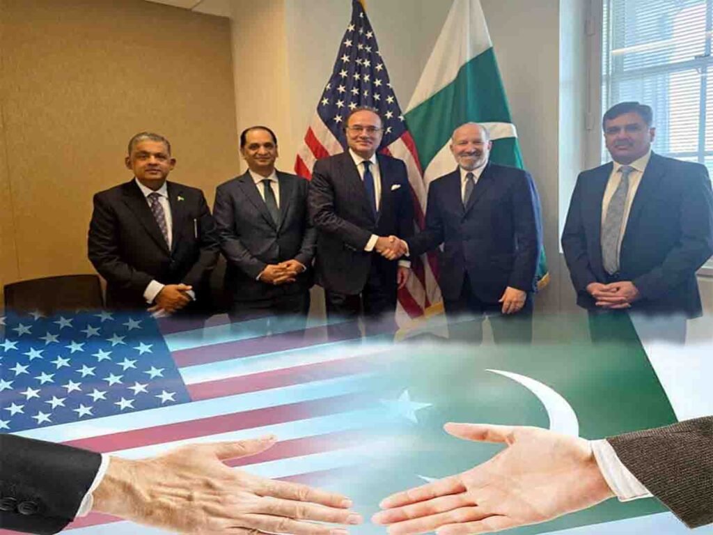 پاکستان اور امریکا کے درمیان تجارتی معاہدے پر دستخط کی تقریب