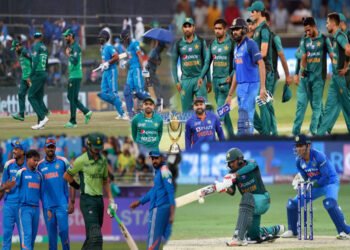 پاکستان اور بھارت کی کرکٹ ٹیمیں ایشیا کپ 2025 کے میچ میں آمنے سامنے