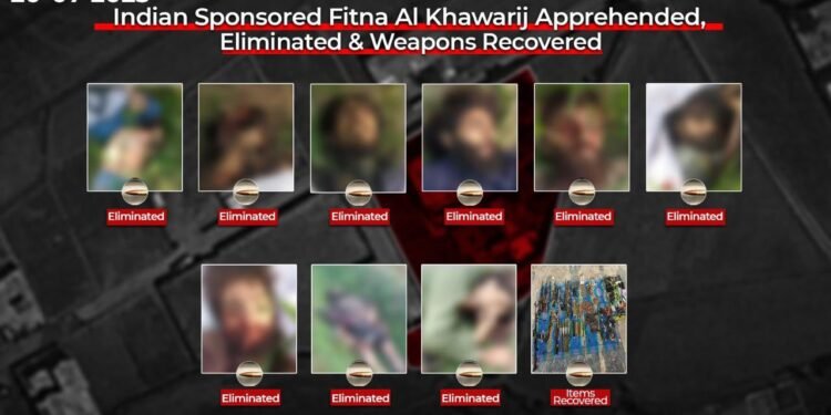 ملاکنڈ میں مشترکہ آپریشن کے دوران فتنہ الخوارج کے 9 دہشتگرد ہلاک، 8 گرفتار