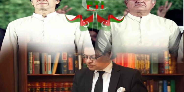 سلمان اکرم راجہ میڈیا سے گفتگو کرتے ہوئے، اڈیالہ جیل کے باہر