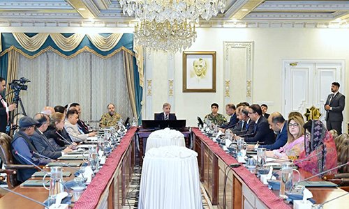 وزیرِ اعظم شہباز شریف سیلاب متاثرین کے لیے امدادی اجلاس کی صدارت کرتے ہوئے