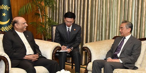 آصف علی زرداری سے چینی وزیر خارجہ کی ملاقات — پاکستان اور چین کی آہنی دوستی پر اعتماد