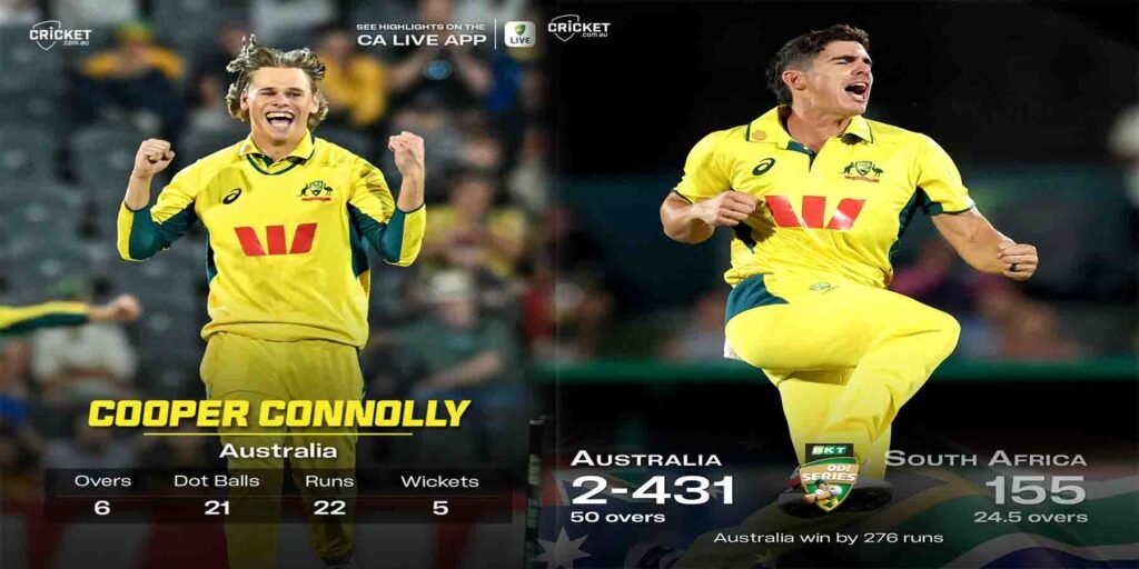آسٹریلیا کی شاندار جیت مگر سیریز جنوبی افریقہ کے نام – تیسرے ون ڈے کا تاریخی لمحہ