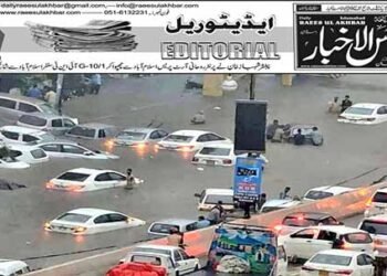 بارش سے تباہی کے مناظر