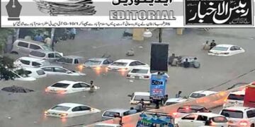 بارش سے تباہی کے مناظر