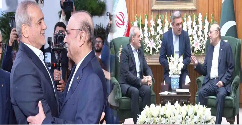 ایرانی صدر مسعود پزیشکیان کی صدر زرداری سے ملاقات، ایوانِ صدر اسلام آباد