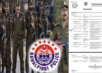 راولپنڈی پولیس افسران کے تقرر و تبادلوں کی تفصیل