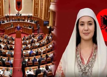 البانیہ میں دنیا کا پہلا AI وزیر پارلیمنٹ میں خطاب کرتے ہوئے