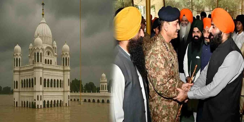 پاک فوج کا سیلاب سے متاثرہ دربار صاحب کرتارپور میں بحالی کا کام جاری