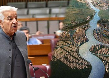 آبی گزرگاہوں پر غیرقانونی کمرشل تعمیرات سیلابی نقصان کا سبب خواجہ آصف