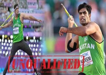 ارشد ندیم ورلڈ ایتھلیٹکس چیمپئن شپ میں ایکشن میں