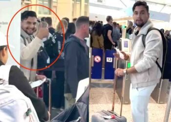 پاکستانی کرکٹر حیدر علی الزامات سے باعزت بری ہونے کے بعد برطانیہ میں عدالت سے باہر آتے ہوئے