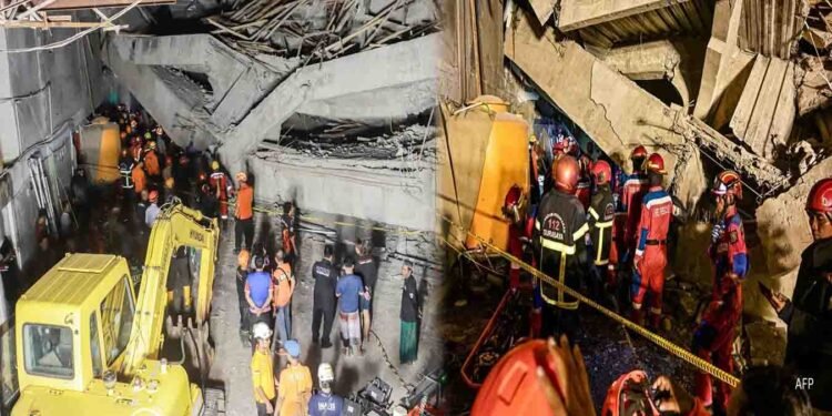 انڈونیشیا اسکول عمارت حادثہ میں ملبے تلے دبے طلباء کو ریسکیو اہلکار نکال رہے ہیں