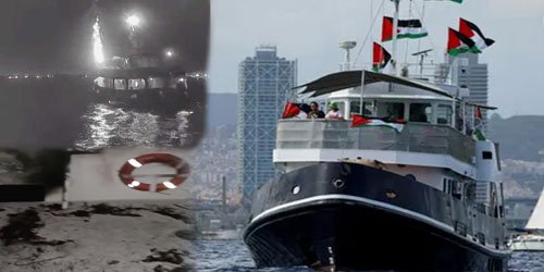 غزہ کے لیے امداد لے جانے والی گلوبل صمود فلوٹیلا پراسرائیل کا ڈرون حملہ