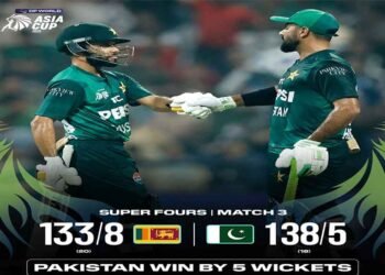 پاکستان بمقابلہ سری لنکا ایشیا کپ 2025 سپر فورز میں پاکستان کی فتح