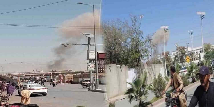 کوئٹہ دھماکا زرغون روڈ کے قریب، پولیس اور ریسکیو ٹیمیں موقع پر موجود