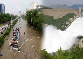کراچی تھڈو ڈیم اوورفلو سے سیلابی صورتحال اور موٹروے بند