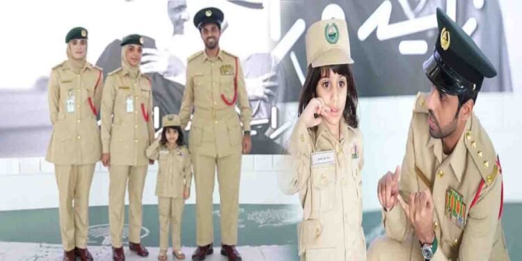 دبئی پولیس کے افسران نے 3 سالہ سارہ نبیل کو خصوصی وردی پہنائی