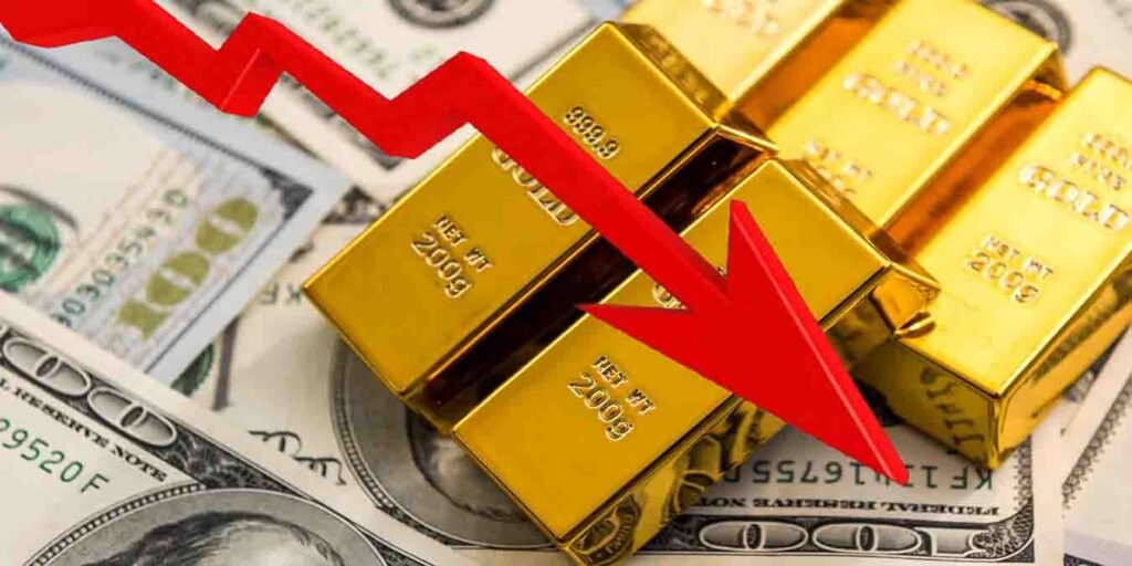 سونے کی قیمت میں بڑی کمی: فی اونس سطح پر گراوٹ
