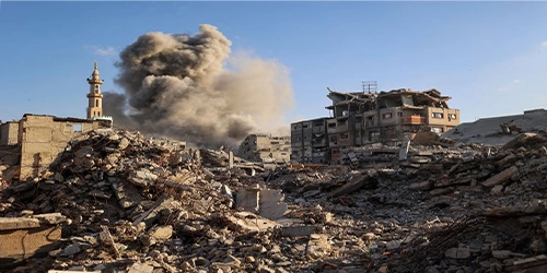 اسرائیل کے غزہ میں فضائی حملے، غزہ میں تباہی اور انسانی المیہ