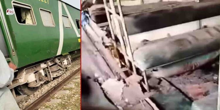 جعفر ایکسپریس دھماکہ شکارپور میں ریلوے ٹریک پر بوگیاں پٹری سے اتر گئیں