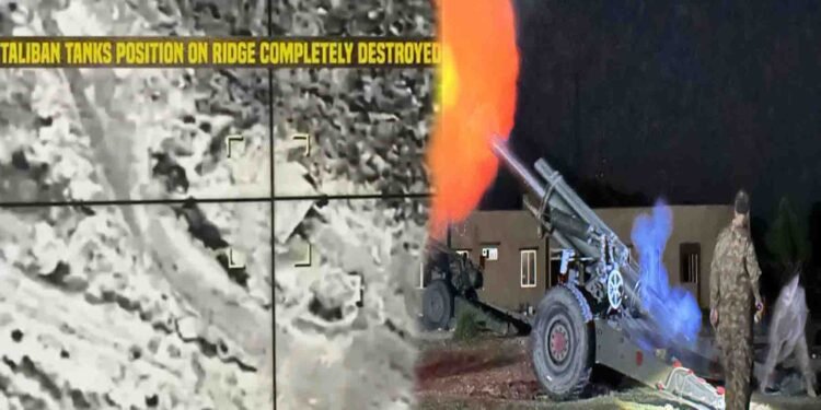 پاکستان فوج کی افغان طالبان کے خلاف جوابی کارروائی میں ٹینک تباہ