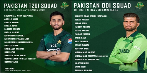 بابر اعظم اور نسیم شاہ کی واپسی کے ساتھ پاکستان قومی ٹیم اسکواڈ 2025