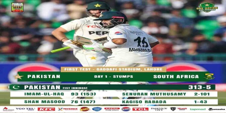 پاکستان جنوبی افریقہ ٹیسٹ میں محمد رضوان اور آغا سلمان کی شاندار شراکت