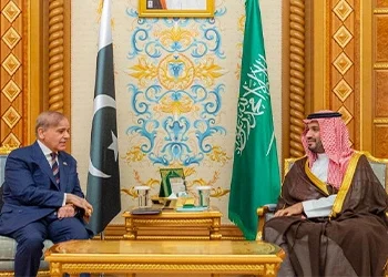 وزیر اعظم شہباز شریف کی سعودی ولی عہد شہزادہ محمد بن سلمان سے ملاقات