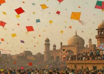 پنجاب میں بسنت کی اجازت کے بعد شہری پتنگ بازی کرتے ہوئے