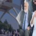 محسن نقوی قائداعظم یونیورسٹی میں پختون طلباء کے ساتھ رقص اتن کرتے ہوئے