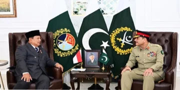 آرمی چیف و چیف آف ڈیفنس فورسز فیلڈ مارشل عاصم منیر کی انڈونیشیا کے صدر پرابوو سوبیانتو سے ملاقات